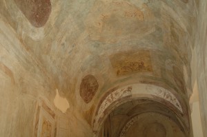 Frescoes, painted by artists of the Baldassare Peruzzi school, over the main staircase of the castle